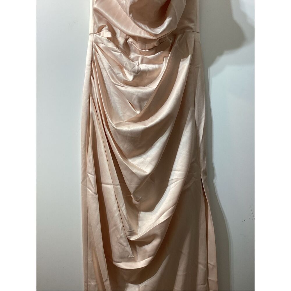 House Of‎ CB Adrienne Blush strapless satin Gown Size L - Picture 5 of 17